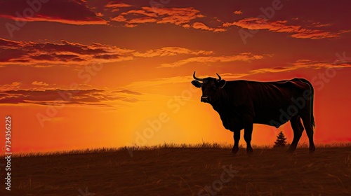 livestock silhouette cow © PikePicture