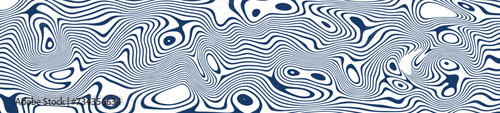 Minimalistic abstract pattern with wavy lines and stripes, curving in geometric dance. Black and white simplicity in graphic design. Flat vector illustration isolated on white background.