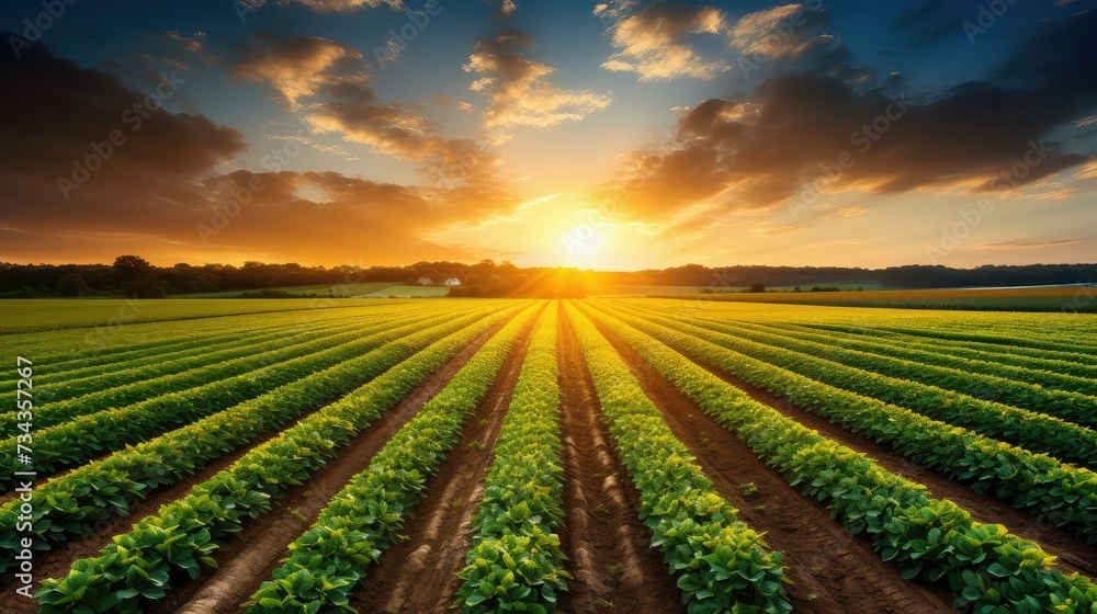 nature farm field sunrise