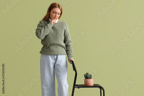 Mature woman with hemorrhoi...