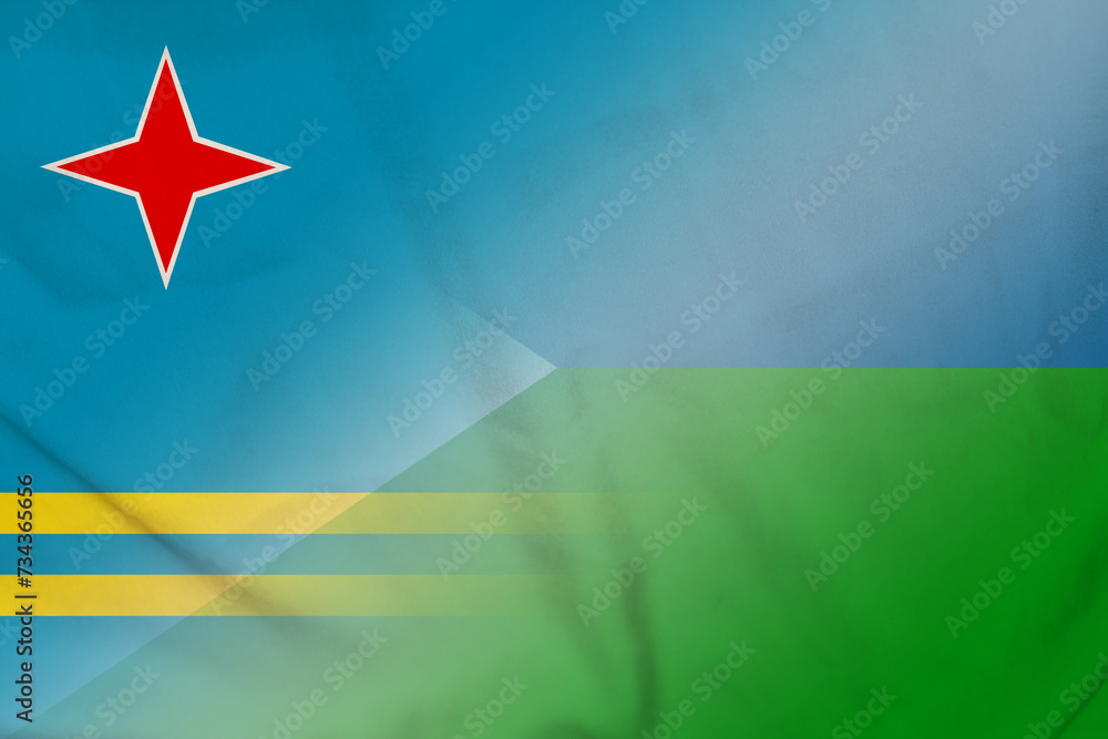 Aruba and Djibouti national flag transborder negotiation DJI ABW Aruba and Djibouti national flag transborder negotiation DJI ABW
