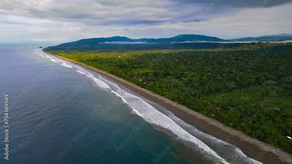 Foto aérea en la Costa Pacífica Colombiana, en el Departamento del Chocó Foto aérea en la Costa Pacífica Colombiana, en el Departamento del Chocó