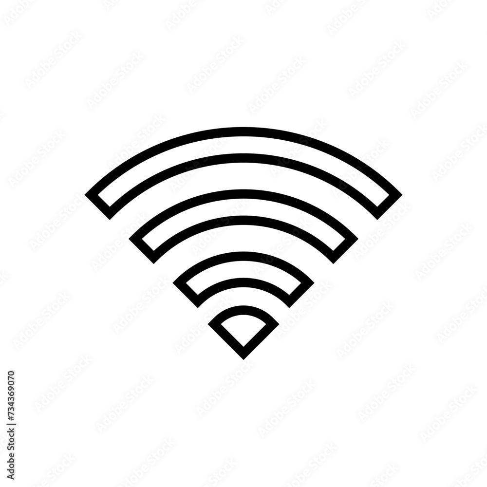 Wifi icon vector. signal vector icon. Wireless icon vector Wifi icon vector. signal vector icon. Wireless icon vector