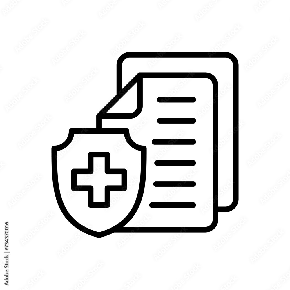 Medical insurance icon vector. health insurance icon Medical insurance icon vector. health insurance icon