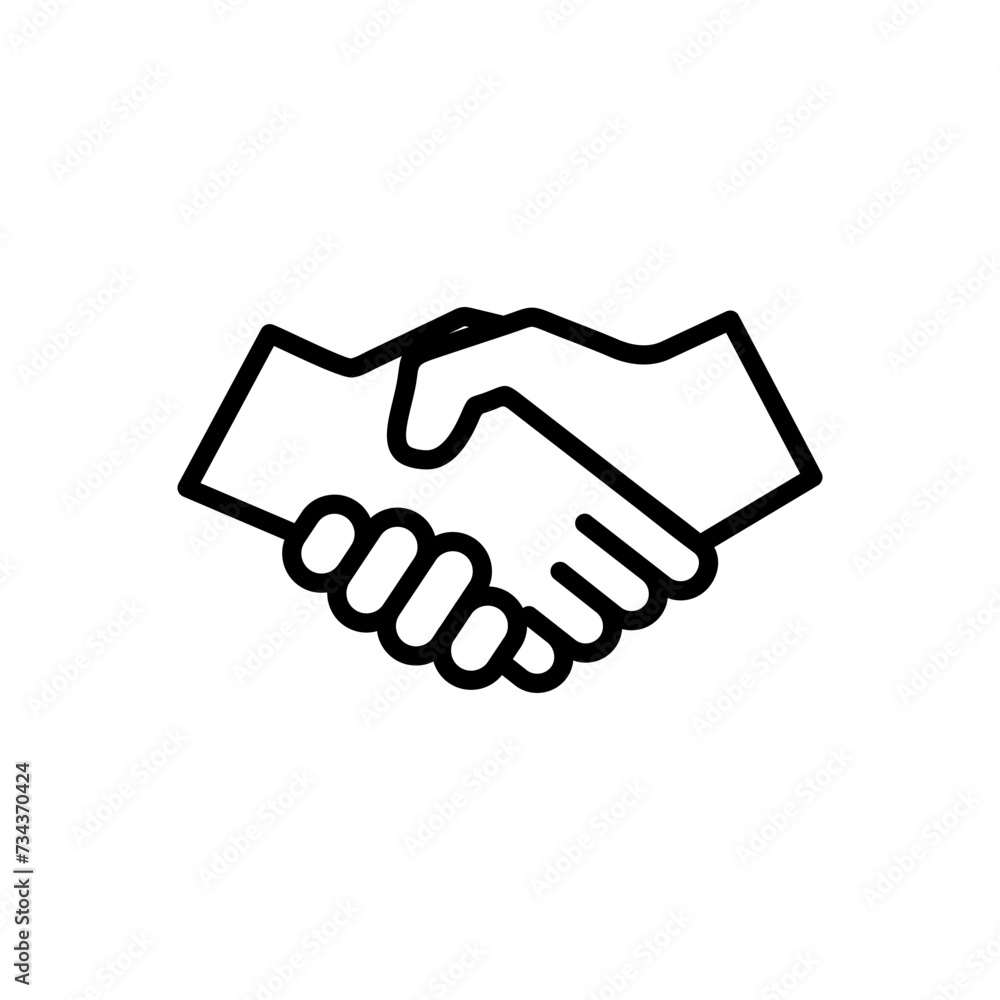 Handshake icon vector. business handshake. contact agreement Handshake icon vector. business handshake. contact agreement