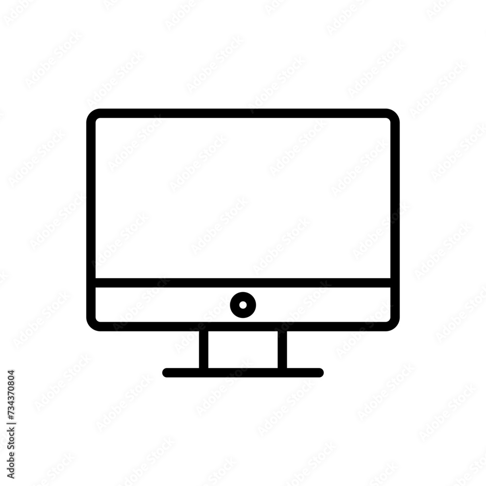 Computer icon vector. computer monitor icon vector. Computer icon vector. computer monitor icon vector.