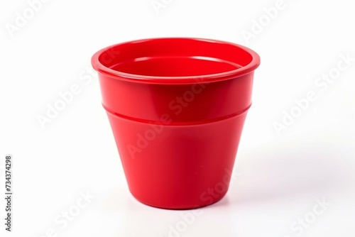 isolated red cup on white background. Generative AI