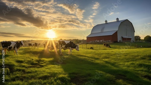 cows milk farm photo