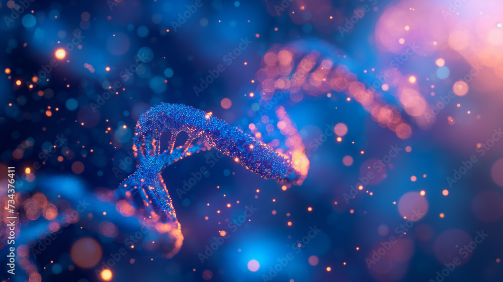 Abstract, dna form, science and tech background Abstract, dna form, science and tech background