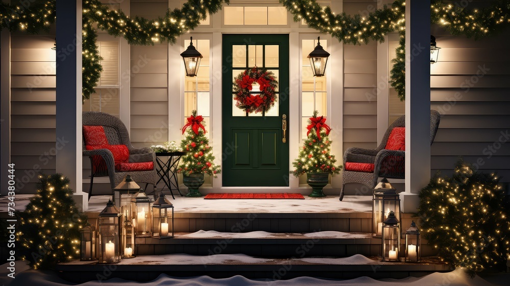 lantern holiday front porch