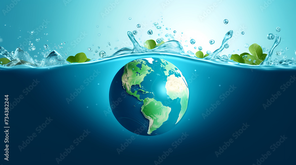 World Water Day background, concept of global warming and climate change World Water Day background, concept of global warming and climate change
