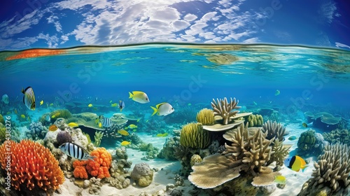 marine belize coral reef photo