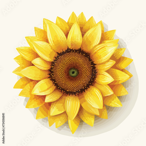 Fototapeta Naklejka Na Ścianę i Meble -  Vector Sunflower. Vector Illustration