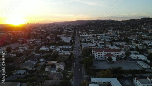 Sunset East Hollywood in Los Angeles, California 5 December 2023