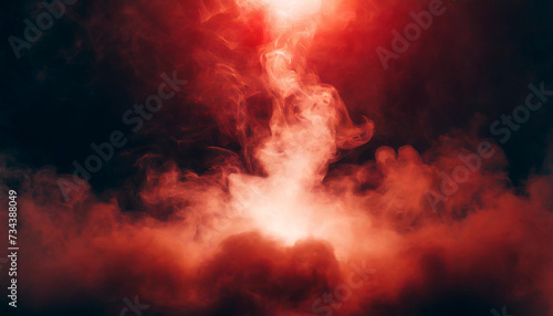 smoke explosion with eerie red glow, evoking mystery and intensity © Your Hand Please