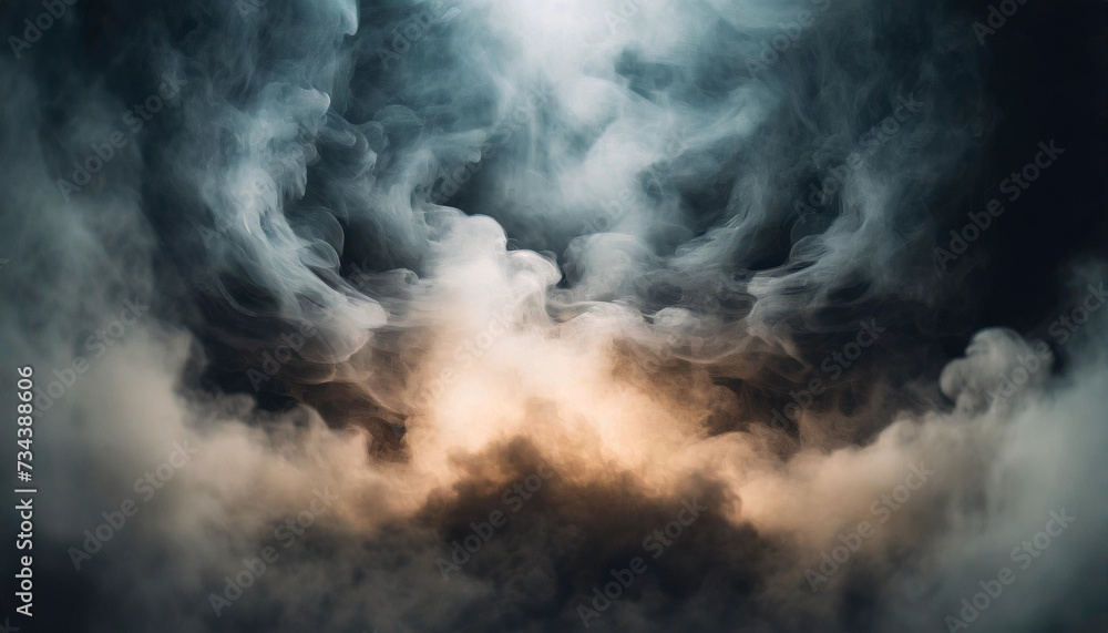 Explosive smoke emanates from empty space, creating a dramatic and eerie atmosphere Explosive smoke emanates from empty space, creating a dramatic and eerie atmosphere