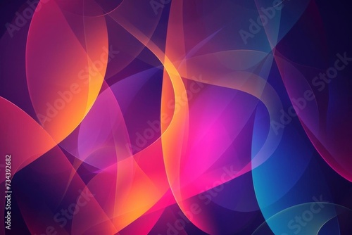 Vibrant geometric shapes abstract background illustration