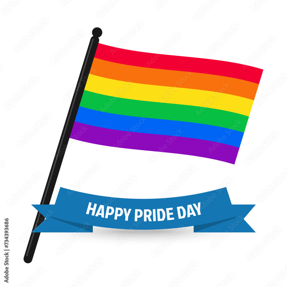 Fototapeta premium lgbt flag, happy pride day 