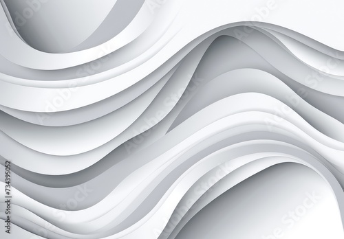 Elegant White Waves on Abstract Background