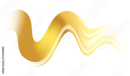 gold shiny wavy effect, swirl golden lines