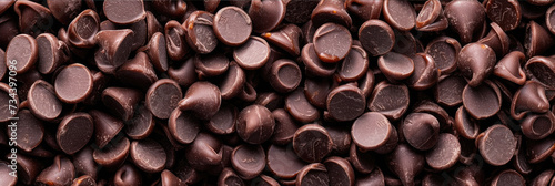 closeup chocolate chips