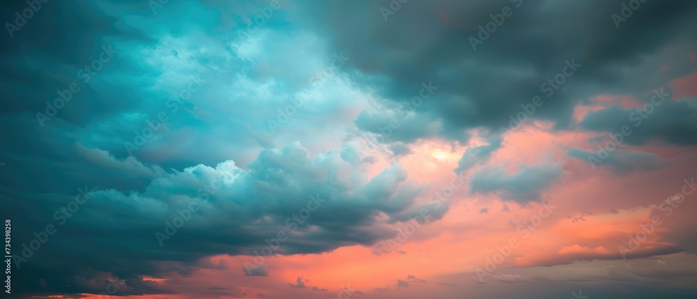 Dramatic Sunset Cloudscape with Vivid Colors