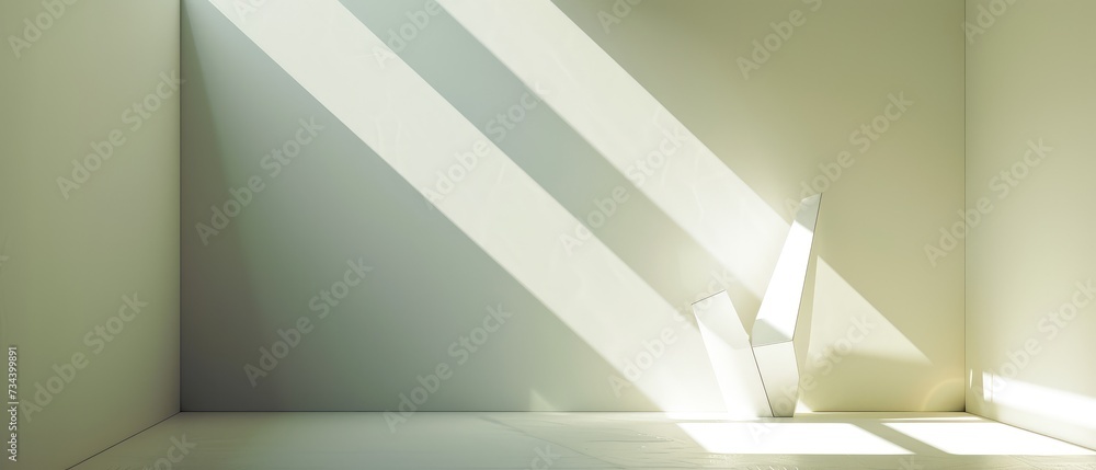 Sunlight Casting Shadows on Geometric Shapes in Room Sunlight Casting Shadows on Geometric Shapes in Room