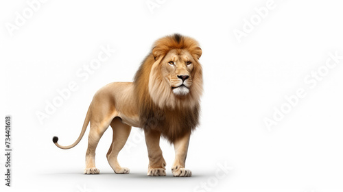 Beautiful male lion with copyspace