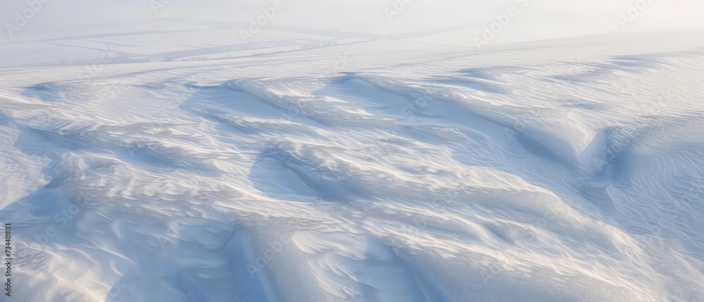 Serene Snowy Hills and Textured Snow Drifts Serene Snowy Hills and Textured Snow Drifts
