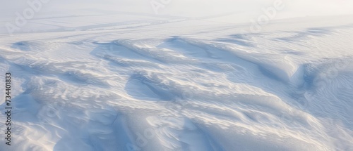 Serene Snowy Hills and Textured Snow Drifts