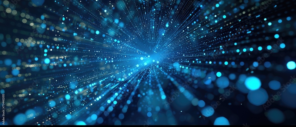 Futuristic Blue Light Particles Explosion Effect Futuristic Blue Light Particles Explosion Effect