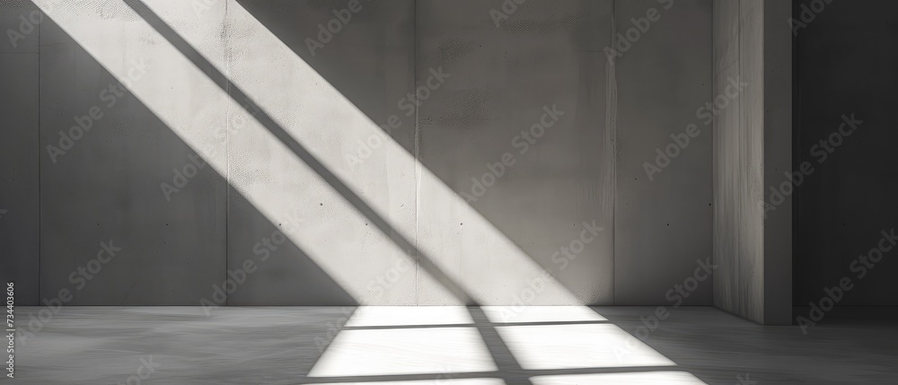 Fototapeta premium Sunlight Casting Shadows in a Modern Interior