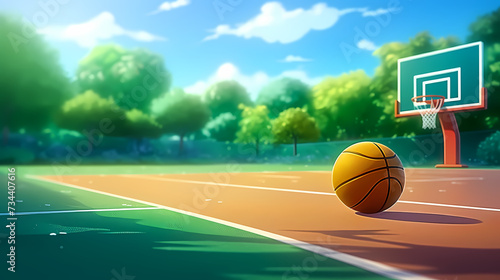 Basketball background, the charm and magic of basketball © ma
