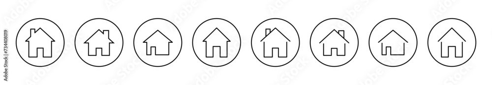 House icon set vector. Home sign and symbol House icon set vector. Home sign and symbol