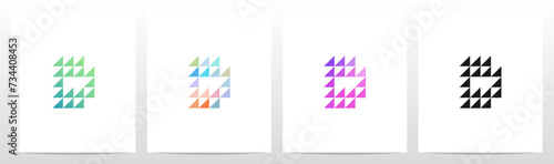 Right Triangles Letter Logo Design D