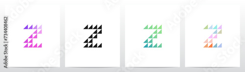 Right Triangles Letter Logo Design Z