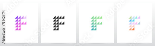 Right Triangles Letter Logo Design F