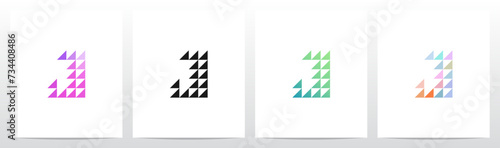 Right Triangles Letter Logo Design J