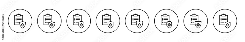 Medical insurance icon set vector. health insurance sign and symbol Medical insurance icon set vector. health insurance sign and symbol