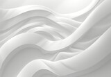 Elegant White Waves Abstract Fabric Background