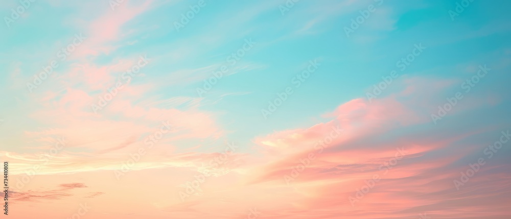Pastel Sunset Clouds in Dreamy Sky