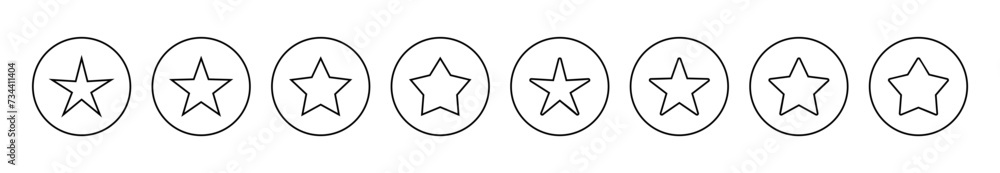 Star Icon set vector. rating sign and symbol. favourite star icon Star Icon set vector. rating sign and symbol. favourite star icon
