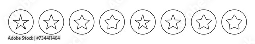 Star Icon set vector. rating sign and symbol. favourite star icon