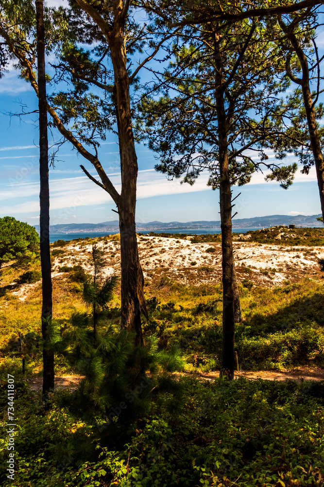 Paisaje en las Islas Cíes, Galicia.