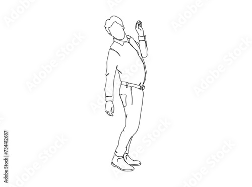 Man  Boy Dresses  Clothing Single Line Drawing Ai  EPS  SVG  PNG  JPG zip file