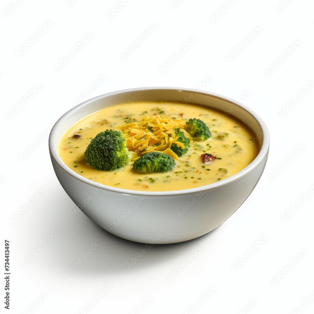 Broccoli soup closeup isolated on white background Broccoli soup closeup isolated on white background