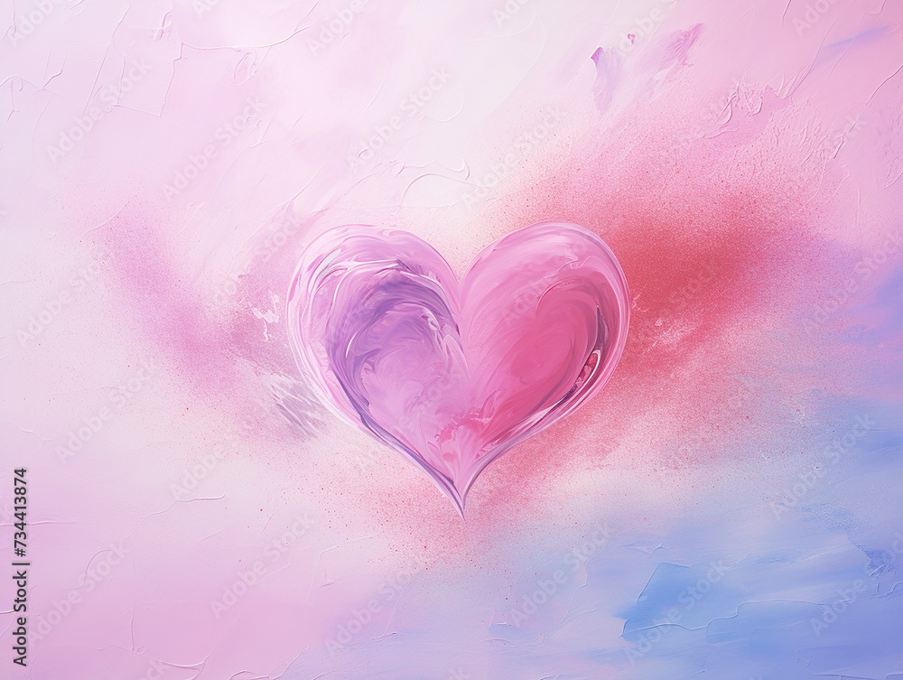Abstract love painting watercolor art concept wedding romance valentines day colorful hearts background wallpaper illustration
