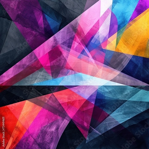Colourful wallpaper with geometric pattern design 
