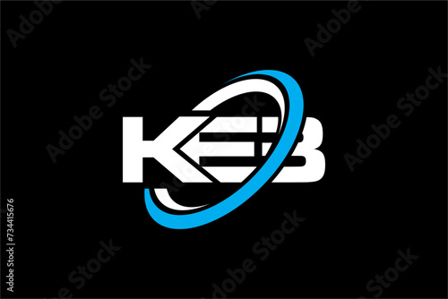 KEB creative letter logo design vector icon illustration