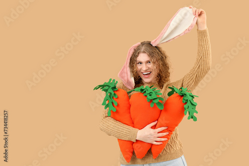 Beautiful young happy woman...